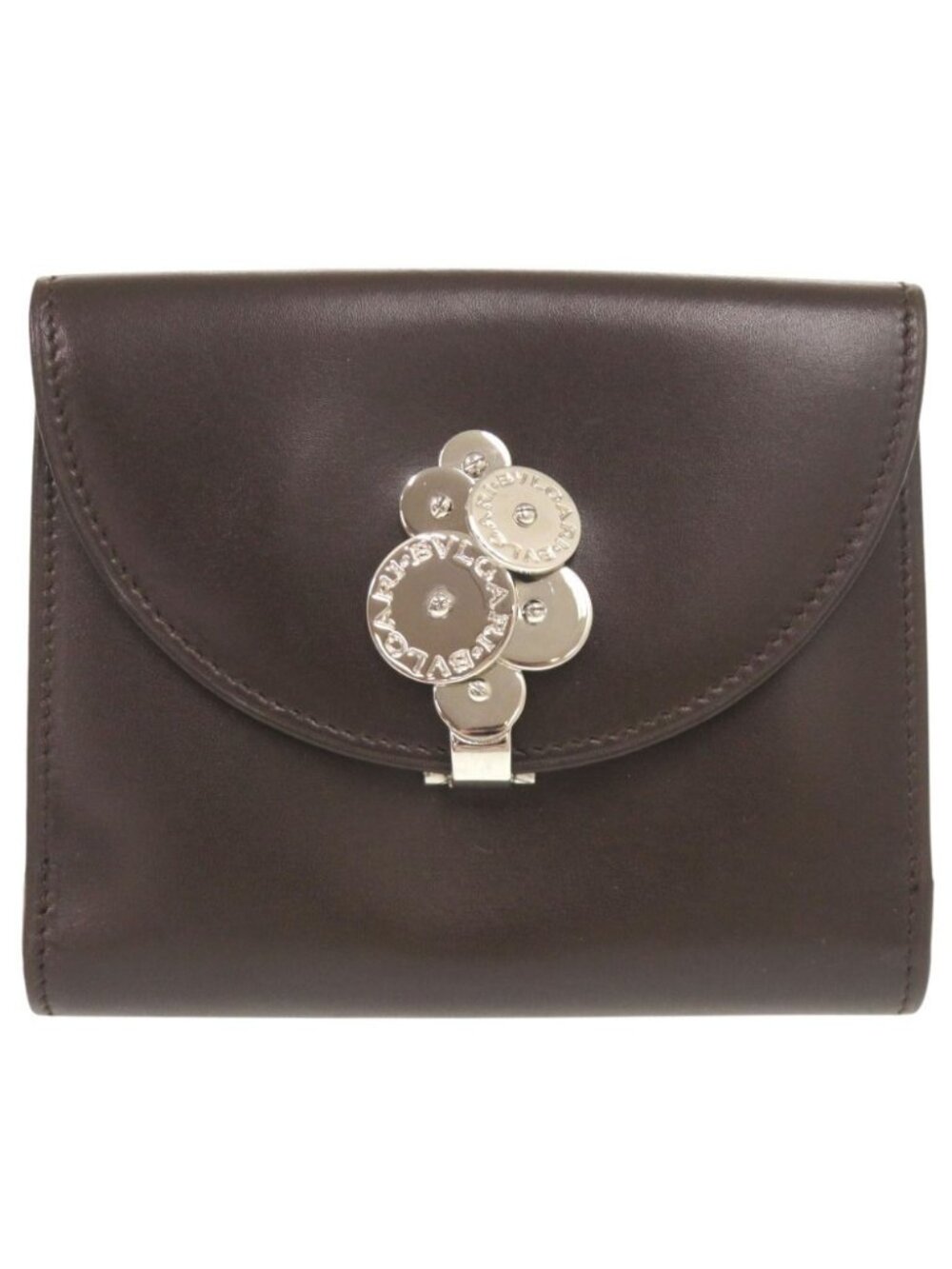 Bvlgari Chikladi Leather Brown Bifold Wallet